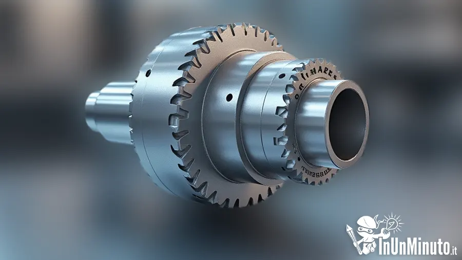 immagine iperealistica in 3D di un pezzo meccanico lavorato di precisione