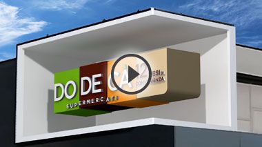 Video Anamorfico 3D Per Led Wall in un Supermercato