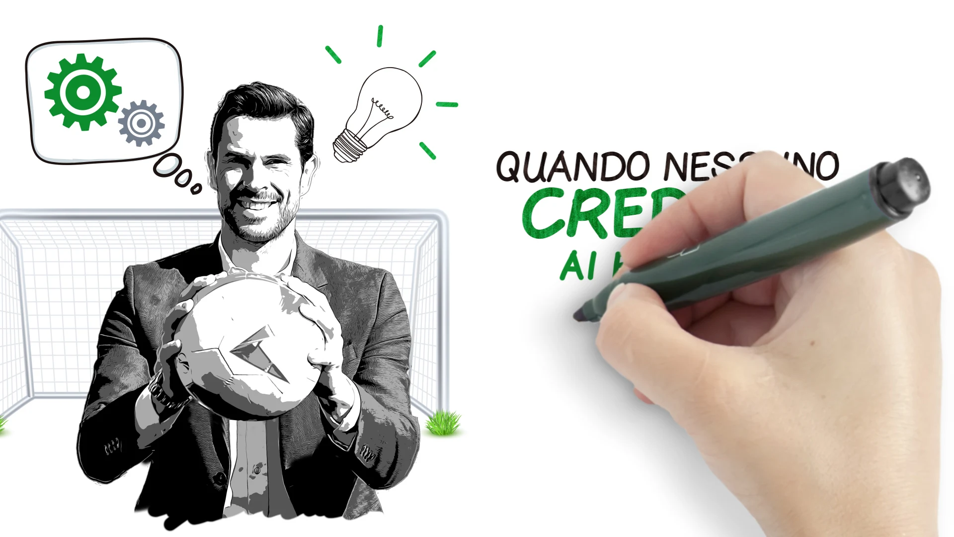 Video Animato Stile Whiteboard Scuola di allenamento per giovani portieri